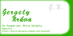 gergely mrkva business card